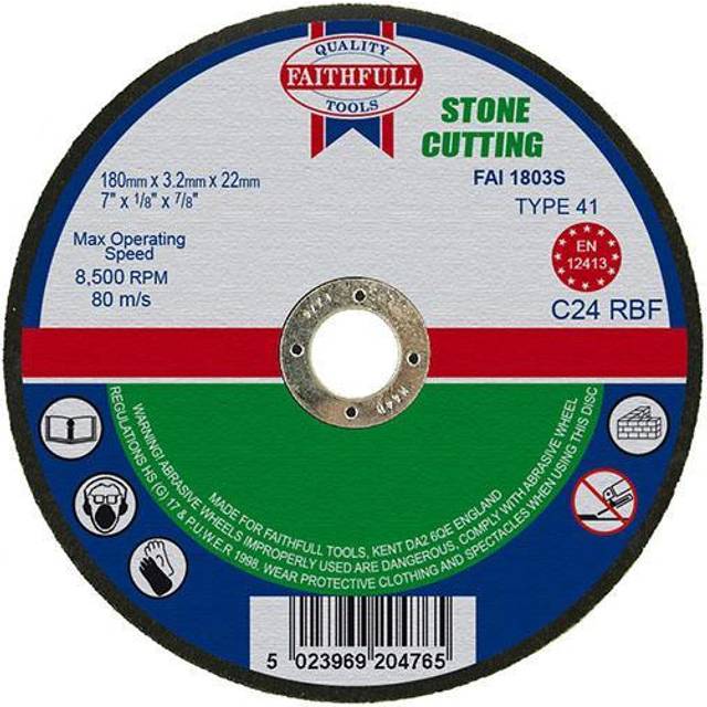 Faithfull Stone Cutting Disc 180mm 3.2mm 22mm