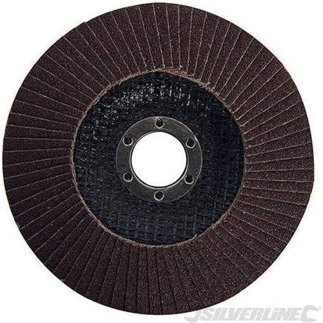 Silverline Aluminium Oxide Flap Disc 125mm 80 Grit