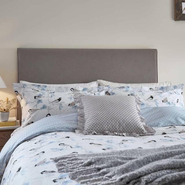 'Minnowburn Cotton' Duvet Cover Set - Blue - King