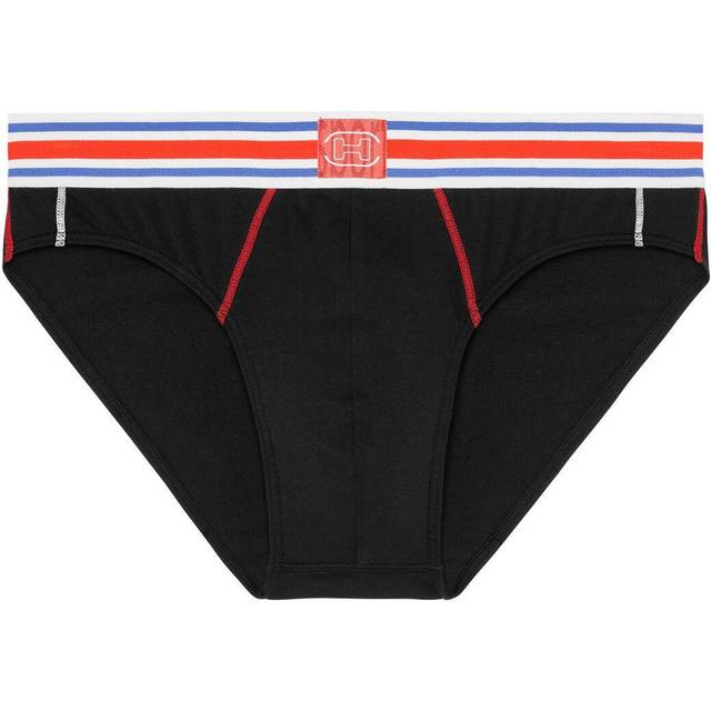 HOM Tie Break Cotton Briefs - Black