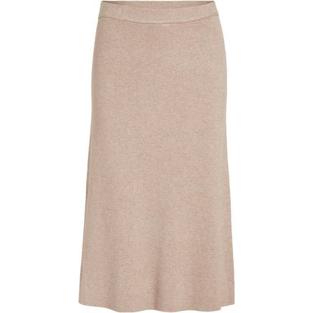 VILA Vicomfy A-Line Knit Skirt- Noos |Beige |M