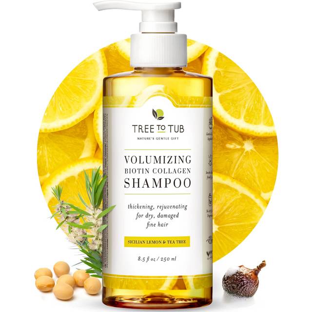 Tree To Tub, Soapberry Hair Shampoo, All Hair Types, Sicilian Lemon & Tea Tree, 8.5 fl oz (250 ml)