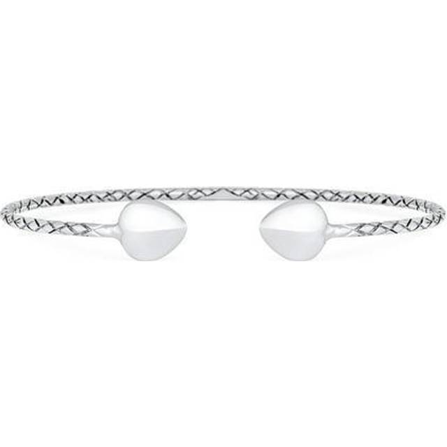 Boho Western Arrow Center Tip Twist Design Stackable West Indian Bangles Bracelets For Women Teens Solid Sterling Silver Strong Inch Wrist .925 7.5 silver