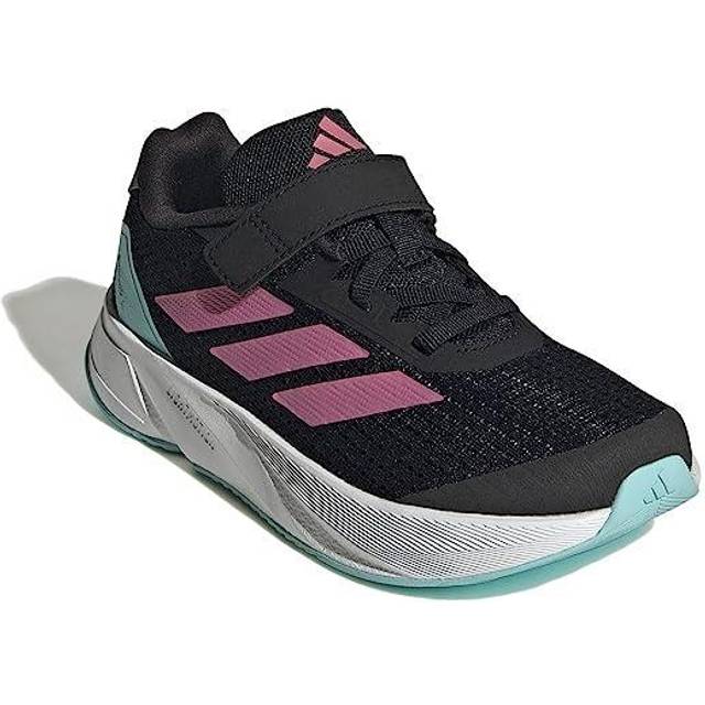 adidas Duramo SL Elastic Lace Sneaker, Core Black/Pink Fusion/White, 6 US Unisex Big Kid