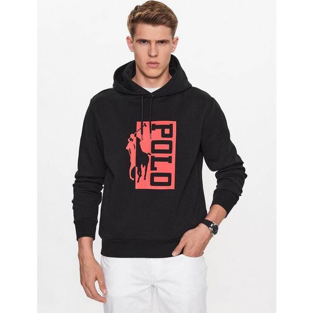 Polo Ralph Lauren, Hoodies, male, Black, XL, Casual Black Hoodie