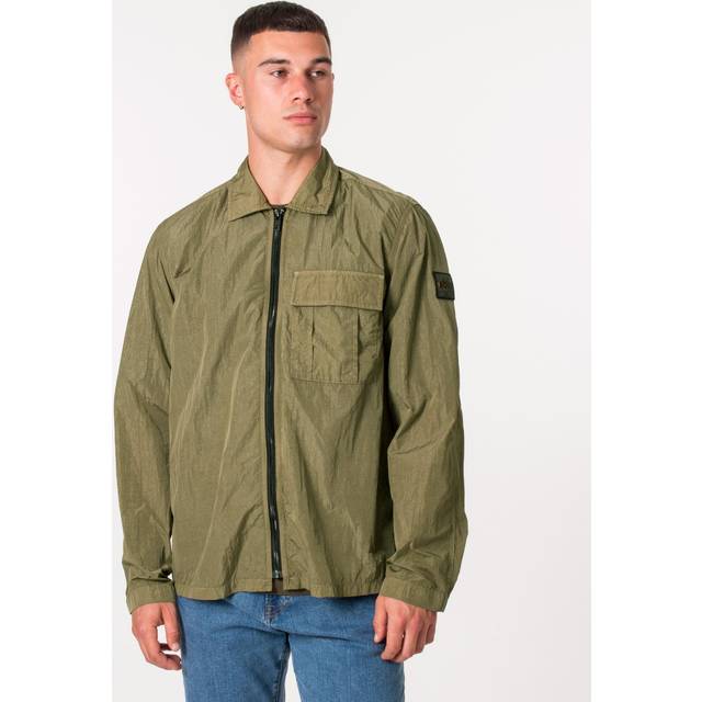 BOSS Oversized Zip-Up Overshirt - Green