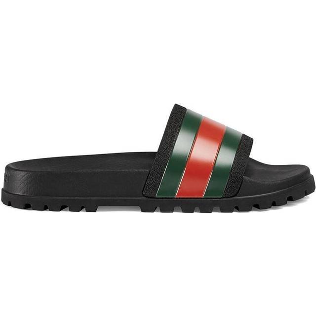Gucci Striped Web slide sandals - black (UK 10)