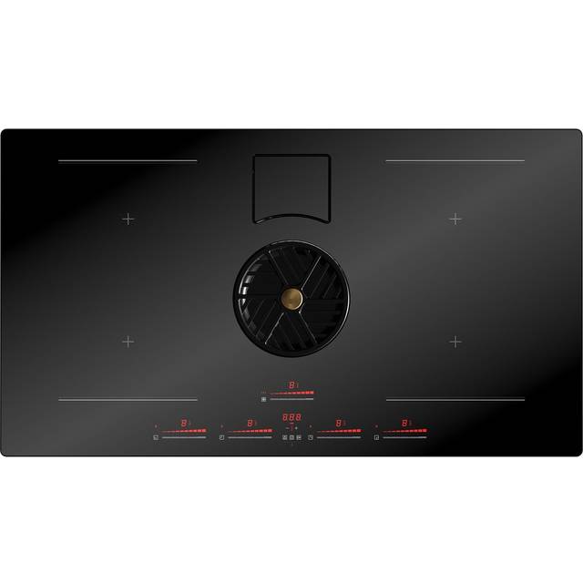 P804ICH2M37NT induktionshäll med fläkt, 80 cm - Svart glas