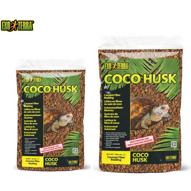 Exo terra coco husk 8.8l reptile vivarium natural substrate coconut fibre