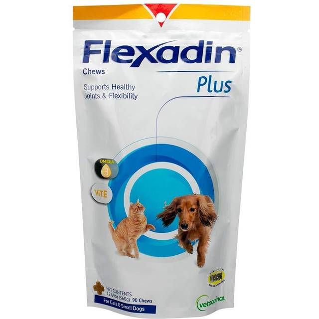 Flexadin Plus Joint Supplement Chews for Cats and Small Dogs (up to 10kg) |Aids Mobility & Flexibility |Glucosamine, Chondroitin, Omega 3 & Vitamin E|