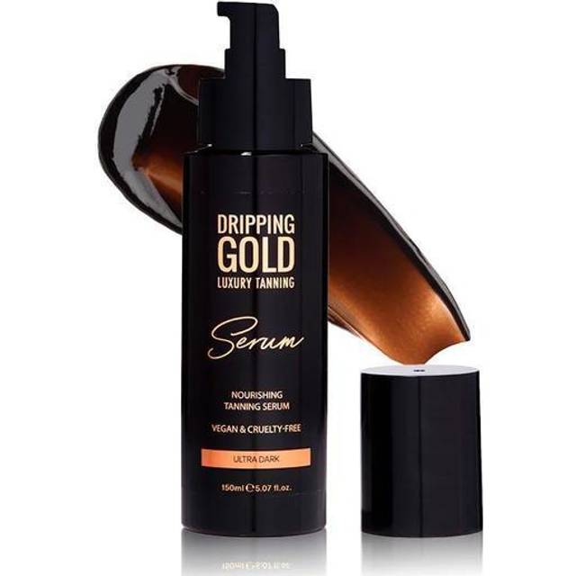 Dripping Gold Luxury Tanning Serum Brun-utan-sol lotion för kropp och ansikte Skugga Ultra Dark 150 ml