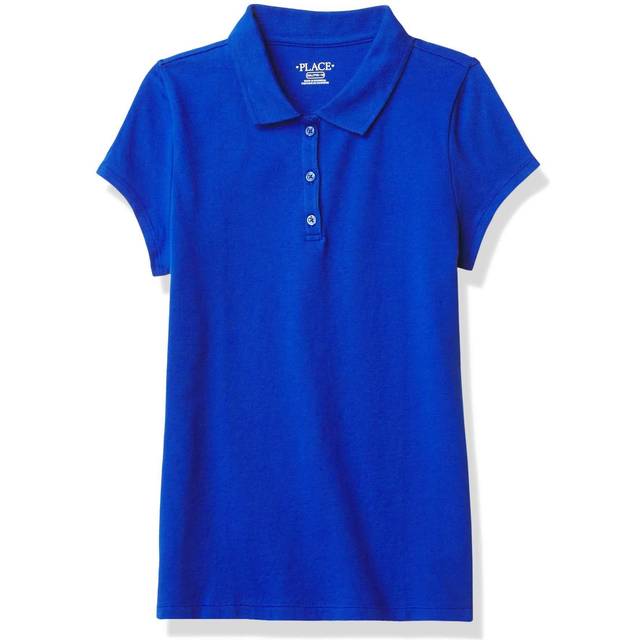 The Children's Place girls Uniform Pique Polo Shirt  Renew Blue  7 8 U
