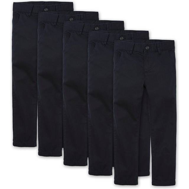 The Children's Place Boys Stretch Skinny Chino Pants New Navy 5 Pack 4S