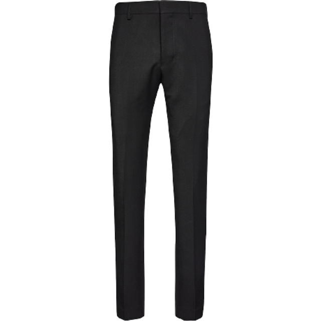 AMI Paris Black Cigarette Fit Trousers - BLACK - WAIST FR 44