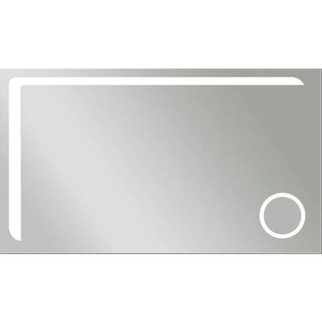 LED Lighted Framed Wall Mounted Bathroom Mirror Talos Mirror - Silver (70cm H X 120cm W X 3cm D)