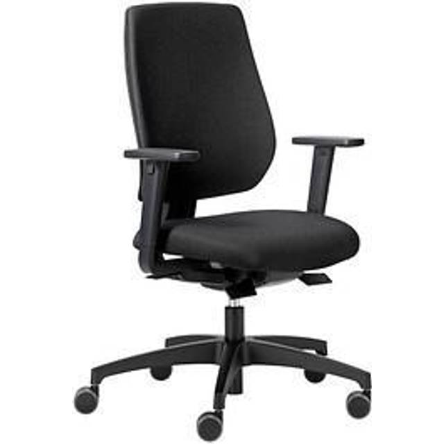 Dauphin with upholstered back rest, with upholstered back rest, black