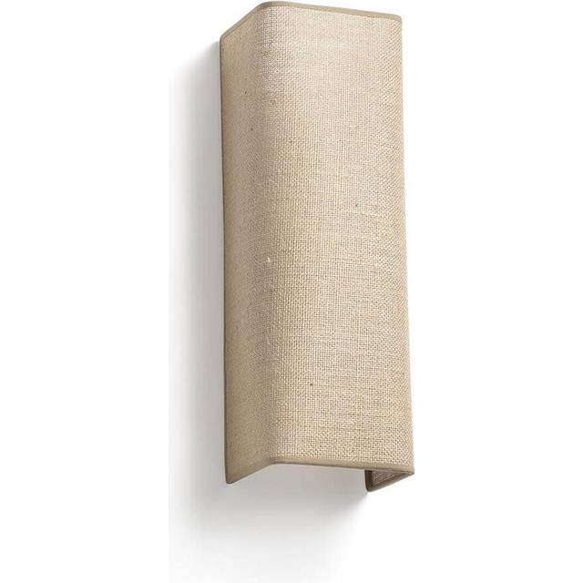 Faro Otton Rectangle Jute Up Down Wall Lamp Vertical 2 Light