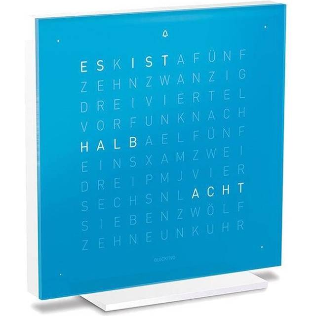 QLOCKTWO Earth 13.5 Pure Blue Candy Table Clock