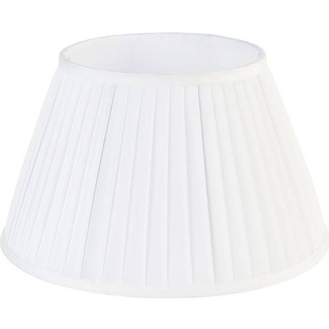 Pleated Lampshade White Round Angled 35/21/20