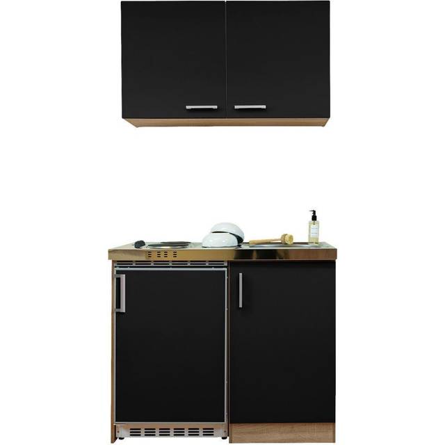 MINIKÖK 100 cm  i svart, Sonoma ek