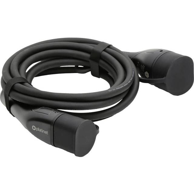 Platinet EV Charging Type2 Cable Cable 5m Charging Speed 11kW Single or Three Phase power supply (16A) Type 2 to Type 2 connectors (current and most popular standard) Suitable for all electric vehicle manufacturers Connector White/Black Cable