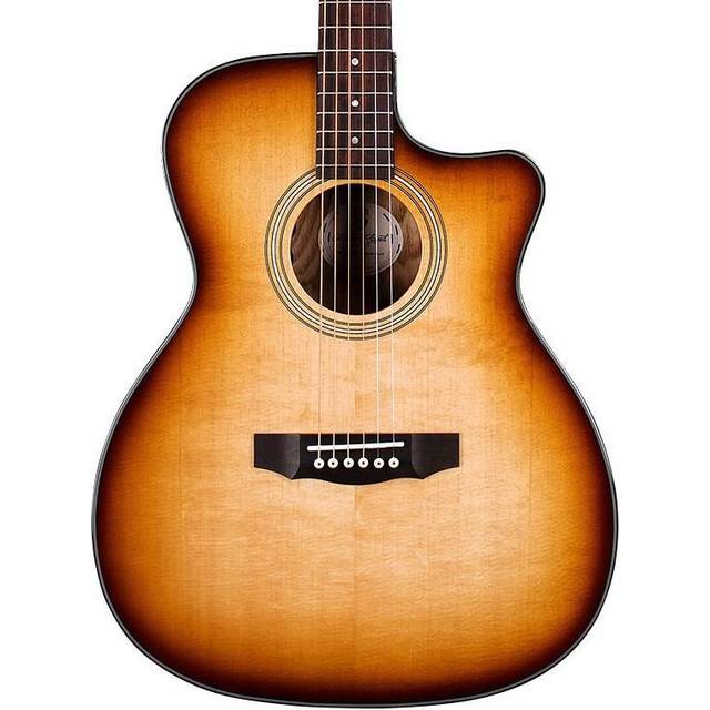 Guild OM-260CE Deluxe Burl Electro Acoustic Edge Burst