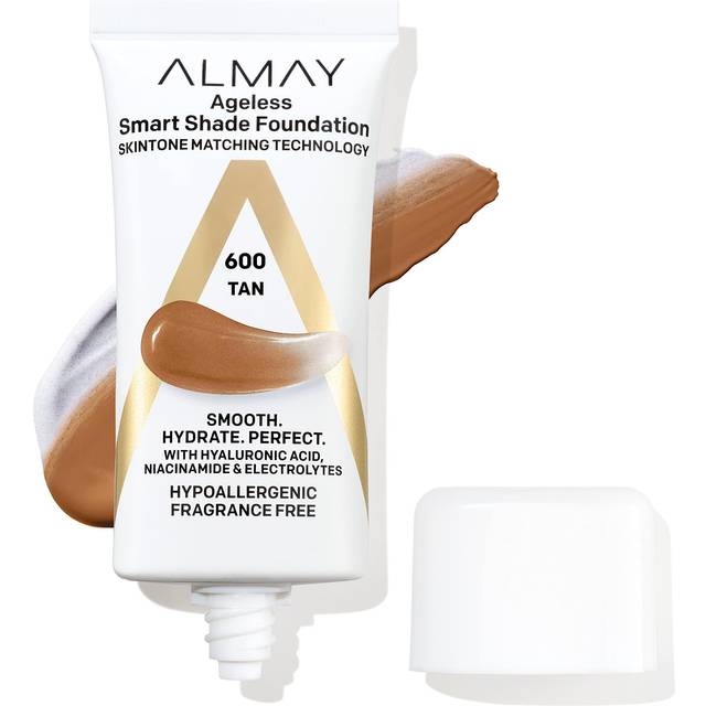 Almay, Ageless Smart Shade Foundation, 600 Tan, 1 fl oz (30 ml)