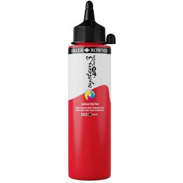 Daler Rowney System 3 Fluid Acrylic 250ml Cadmium Red Hue