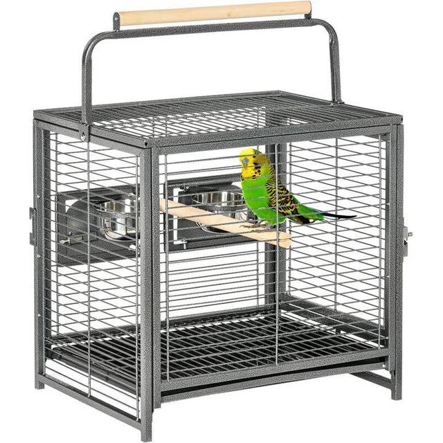 PawHut Parrot Cage - Travel Carry Pet Bird Cage Cockatiel w/ Metal Handle | TJ Hughes