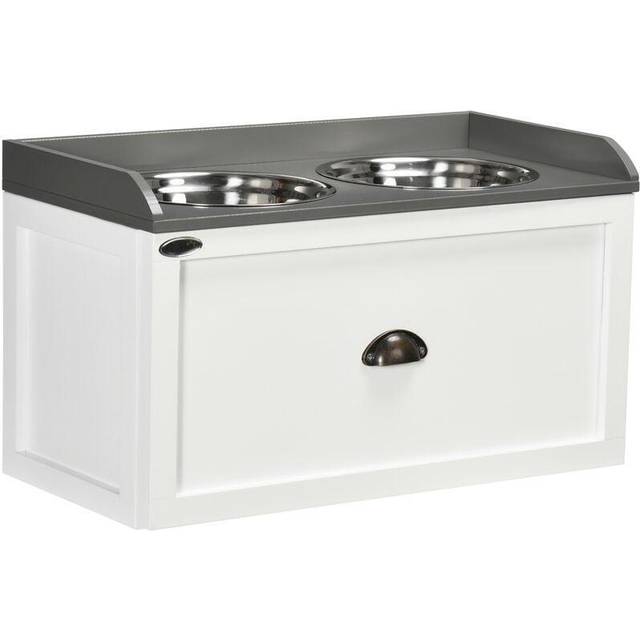PawHut Stainless Steel Raised Dog Bowl w/ 21L Storage Drawer - for Large Dogs | TJ Hughes