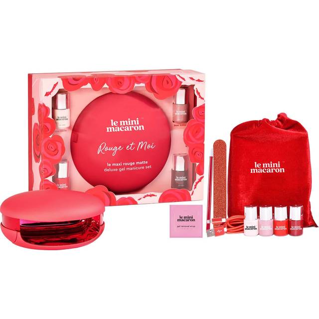 Le Mini Macaron Deluxe Gel Manicure Set - Le Maxi Rouge & Moi