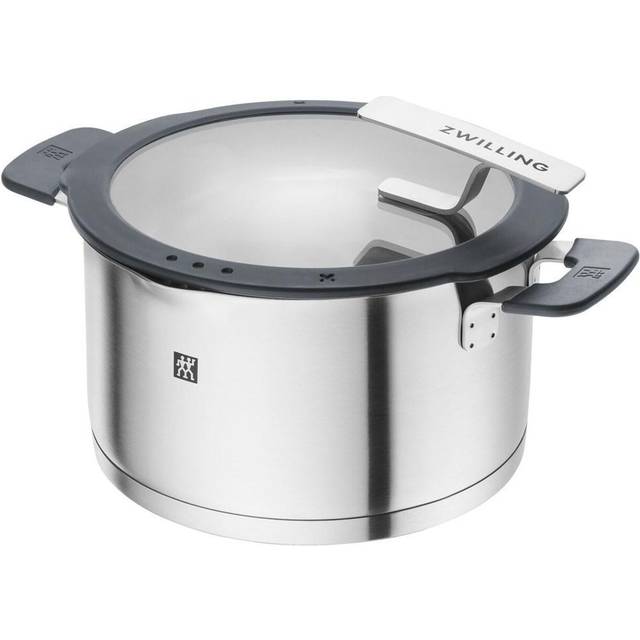 Zwilling 20cm 18/10 stainless steel stock pot 1.5l & glass lid insulated 1010482