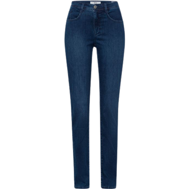 BRAX Dummy Jeans för kvinnor, Används vanlig blå, 32W / 30L