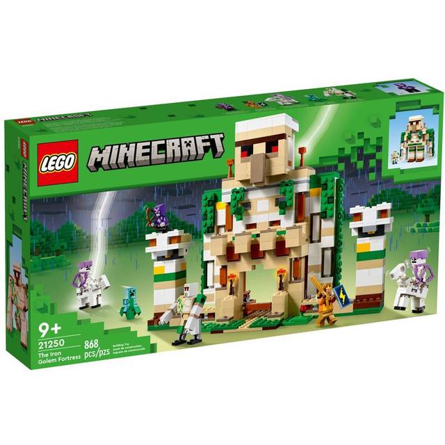 LEGO Minecraft The Iron Golem Fortress 21250 Building Toy Set (868 Pieces)