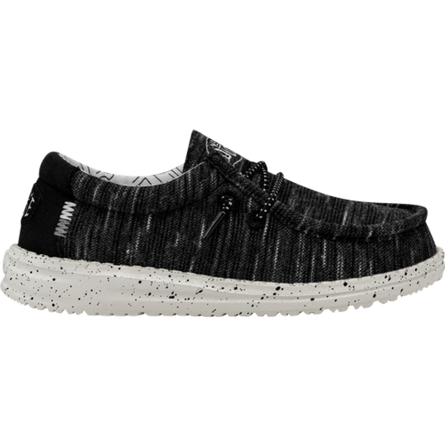 Hey Dude Wally Youth Stretch mockasin, svart, 33 EU, svart, 33 EU
