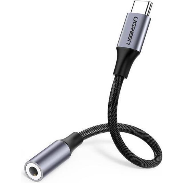 Ugreen USB-C till 3.5mm AUX Kabel 10cm - Grå