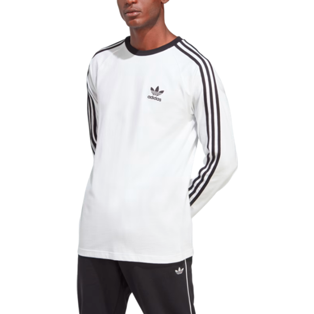T-shirt adidas Originals 3-Stripes Long Sleeve Tee White XXL (XXL)