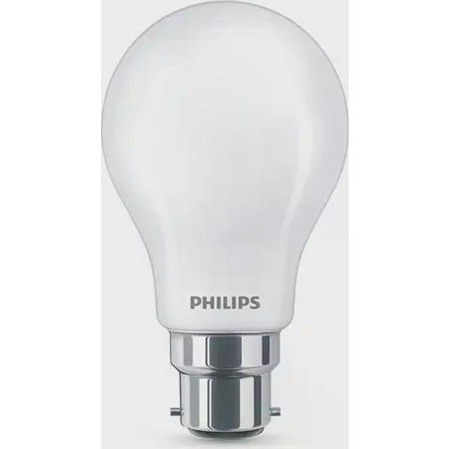 Philips LED Premium Classic Frosted A-Shape A60 Light Bulb [B22 Bayonet Cap] 7W - 60W Equivalent, Warm White (2700K)
