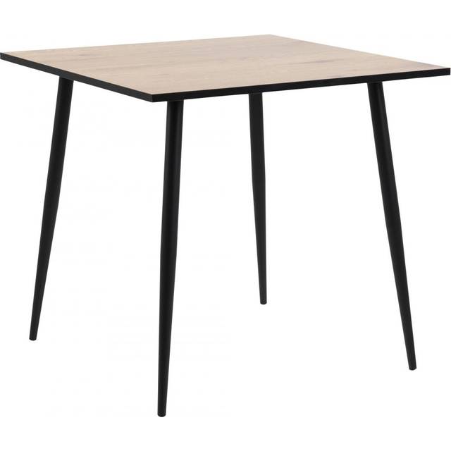 Florence Wilma 4 Seater Square Dining Table Oak and Black - Furniture To Go