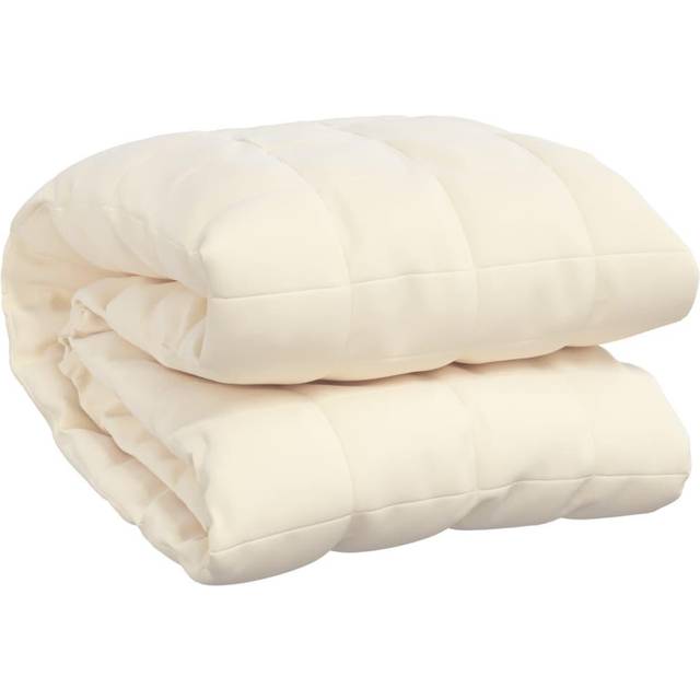 vidaXL Weighted Blanket Light Cream 150x200 cm 11 kg Fabric