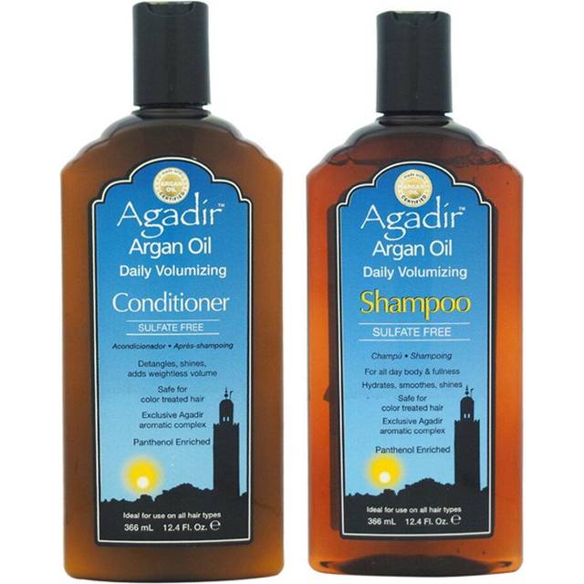 Agadir Argan Oil Daily Moisturizing Shampoo and Conditioner Kit For Unisex 2 Pc Kit 12oz Shampoo, 12oz Conditioner