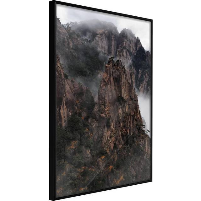 Inramad Poster / Tavla - Mountain Ridge - 30x45 Svart ram