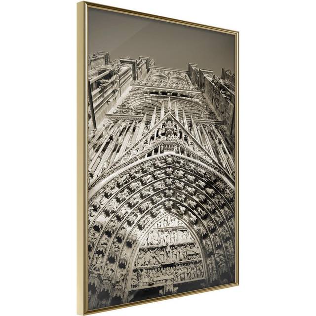 Inramad Poster / Tavla - Paris Monument - 20x30 Guld ram