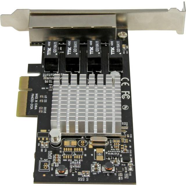 StarTech.com 4-portars PCI Express Gigabit Ethernet-nätverkskort, Intel I350 NIC, 4-vägs PCIe-nätverksadapter med Intel-chip