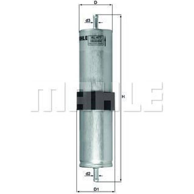 MAHLE ORIGINAL Bränslefilter KL 477 Ledningsfilter 8 8,0 MINI: Hatchback