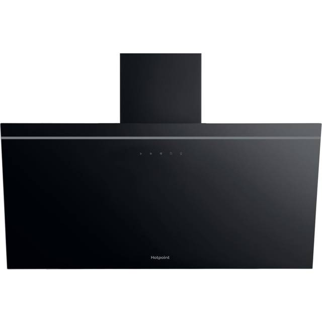 Hotpoint PHVP82FLTK Angled Chimney Cooker Hood - Black