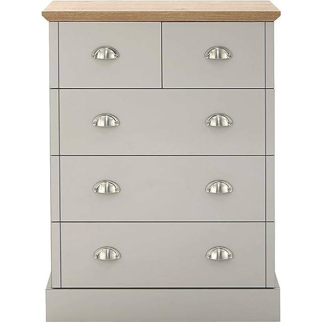 GFW Kendal 5 Drawer Grey Chest of Drawers