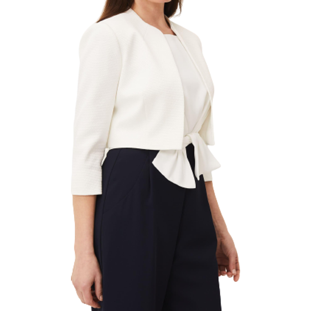 Phase Eight fitted textured Jacket for weddings - 18, IVORY