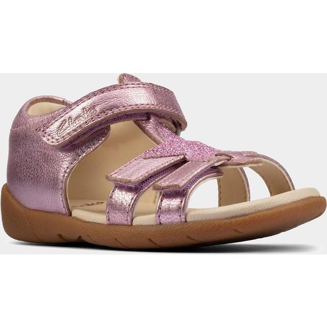 (Pink, UK 4.5 Infant) Girls Clarks Casual Sandals Zora Summer