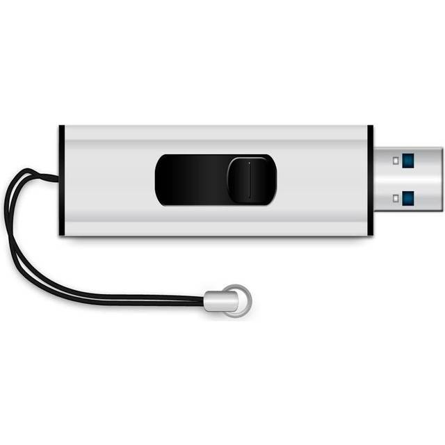 MediaRange USB 3.0 USB-minne 8 GB – mini USB-flash-enhet med skjutmekanism och nyckelring, extern lagringsexpansion med läshastighet på upp till 34 MB/s, färg silver